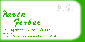 marta ferber business card